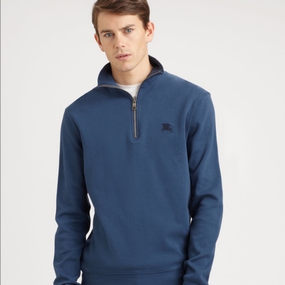 Burberry Quarter Zip Pullover Sweater 
